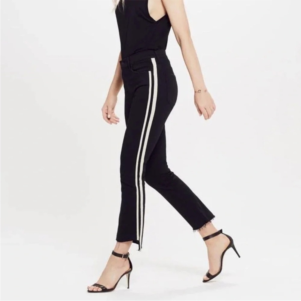 MOTHER Denim Insider Crop Step Fray Jeans Guilty Racer Black Casual Women’s 27